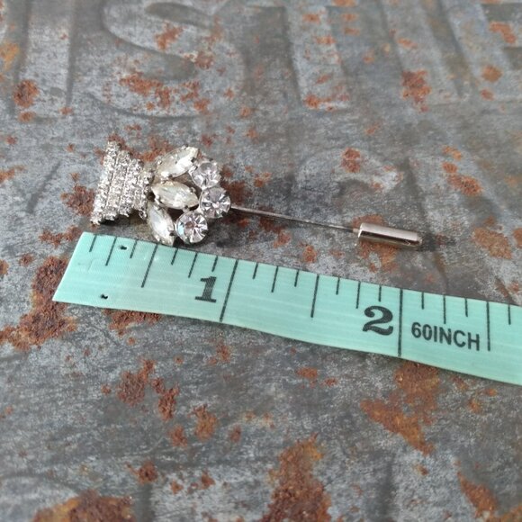 Vintage Austrian Crystal Stickpin Brooch by Continental on Original Card - Picture 13 of 15